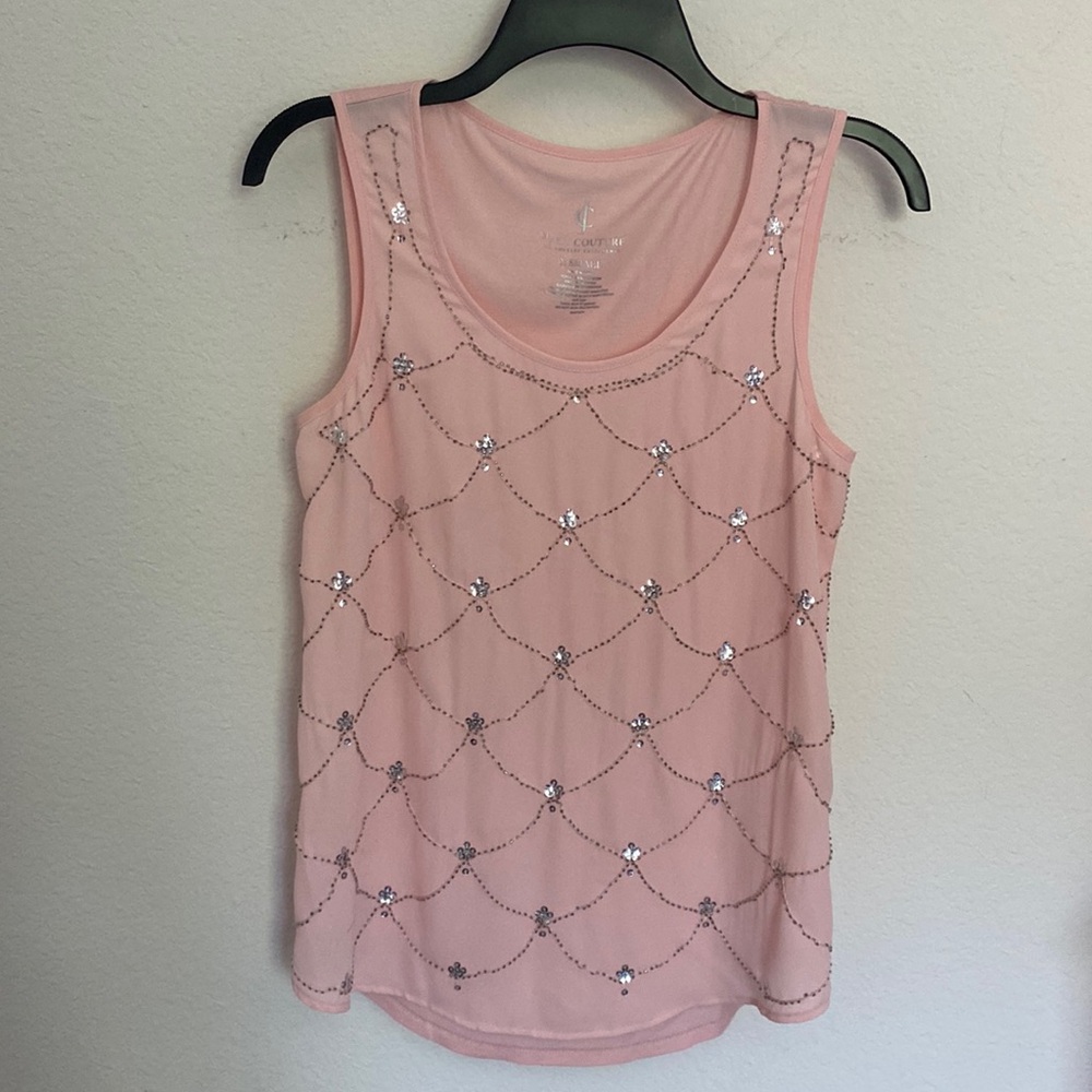 Juicy Couture top, sequins and beads, sleeveless, size XS